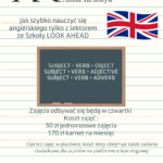 Kopia Kremowy Zielona Tablica Angielski Lekcje Plakat